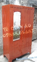 Tủ quần áo gia đình màu vân gỗ - phiên bản B